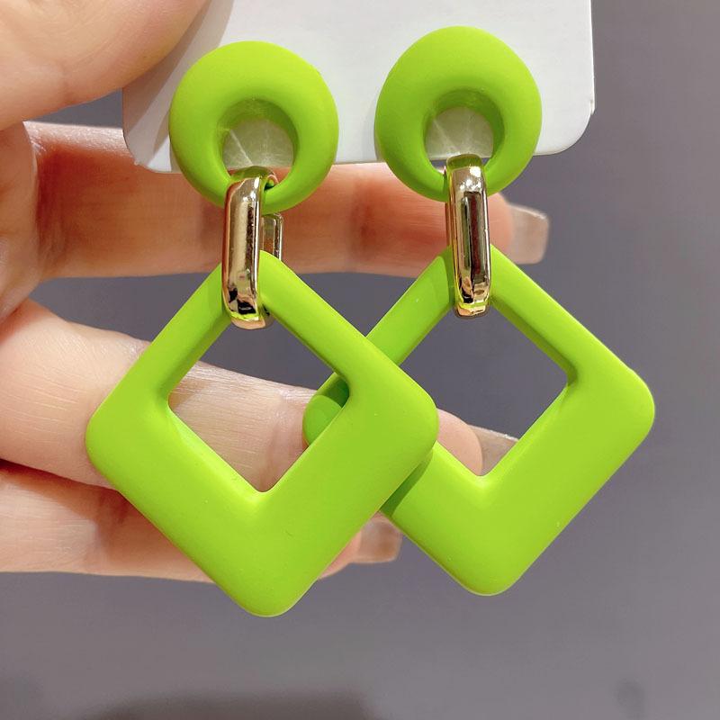 Geometric Square Dangle Earrings Lightweight Modern Design Fashion Jewelry for Women and Girls Suitable for Daily Wear and Special Occasions
