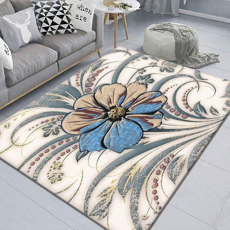 3D Carpet Living Room Bedroom Printed Carpet Wedding Floor Mat Modern and Simple Carpet