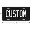 Metal  License Plate - 6X12 Inch - Personalized License Plate For Front Of Car - Decorative Auto Accessories Car Tags (2.Solid Style B)