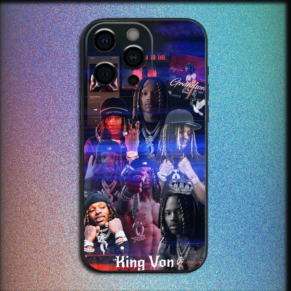 

Raper K-King Von Phone Case For iPhone 16,15,14,13,12,11,Pro,X,XS,Max,XR,Plus,Mini Soft Black Cover iPhone14Plus
