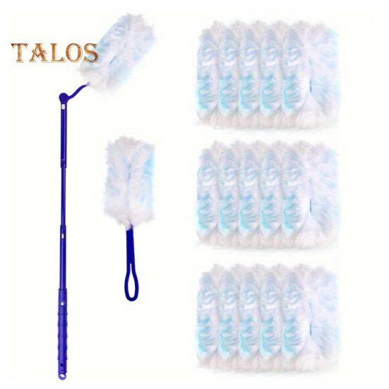 1 Set Expandable Duster Starter Kit 180/360 Duster Kit Handle Washable Mini Cleaning Duster Head Set Ceiling Fan Dust Remover