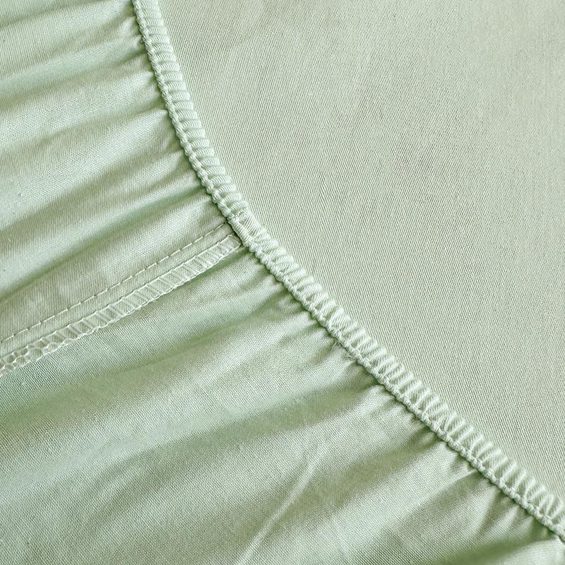 60s Class A Solid Color Washed Cotton Fitted Sheet - Mother and Baby Grade, Thickened for Summer