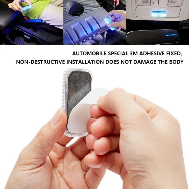 Auto Innenleuchten Fingerberührungssensor Mini LED Leselampe Kabelloses Touchlicht USB-Aufladung Auto Dach Atmosphärenlampe