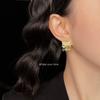 ins design micro-inlaid zircon color retention electroplating needle new creative earrings earrings