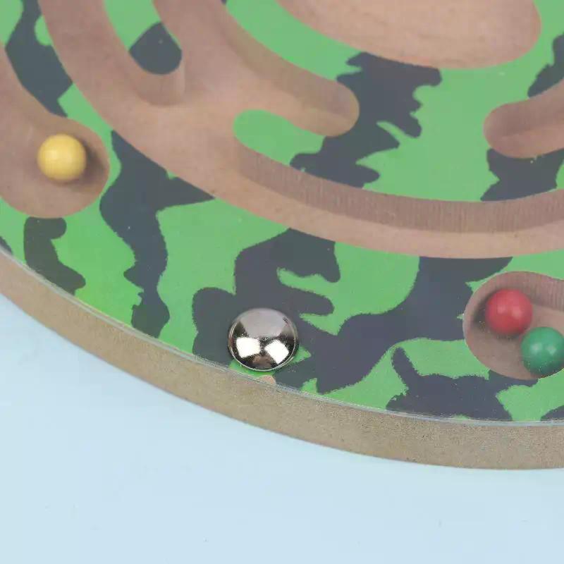 Magnetic Pen Maze Toy With Magnetic Beads, Wooden, Educational Early Childhood Toy, Kindergarten Gift Toy