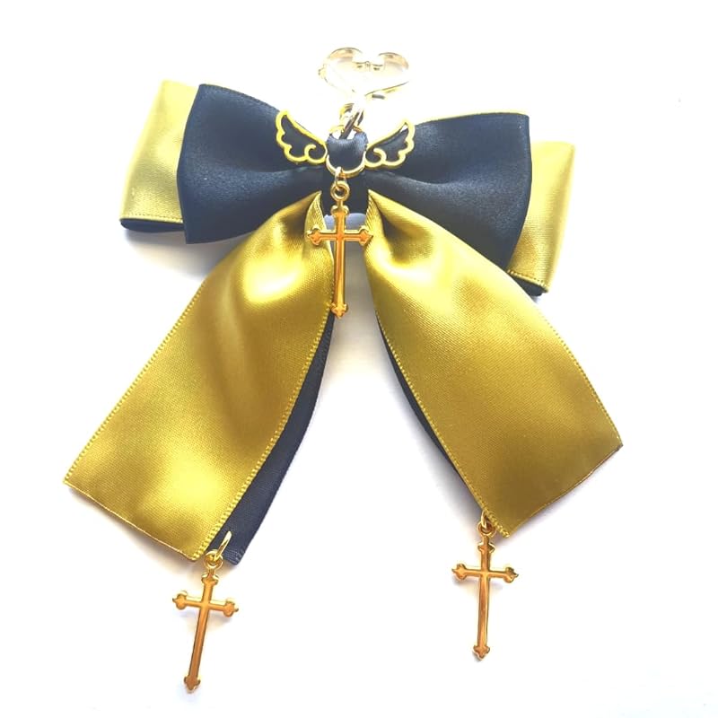 

(Onoderiya/Penguin Land) [Key chain | 1 piece] Shimmering angel wings gothic cross bag charm key chain [ lolita Dream cute Gothic Lolita gothic magic