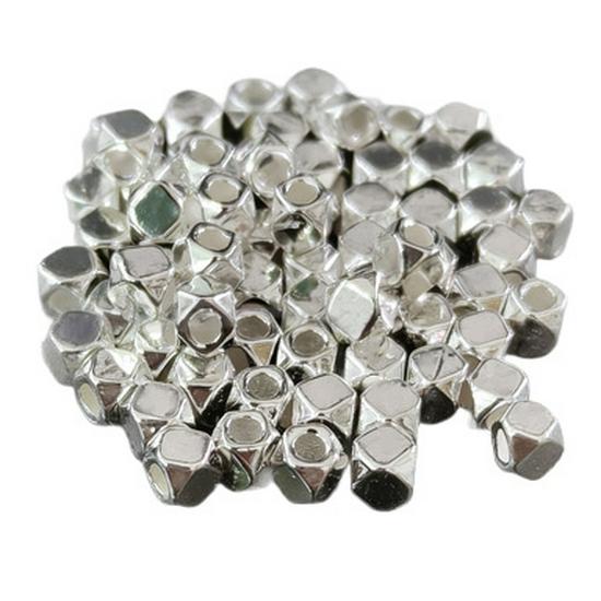 S925 Sterling Silver Multifaceted Spacer Beads for DIY Bracelets, Necklaces, and Accessories