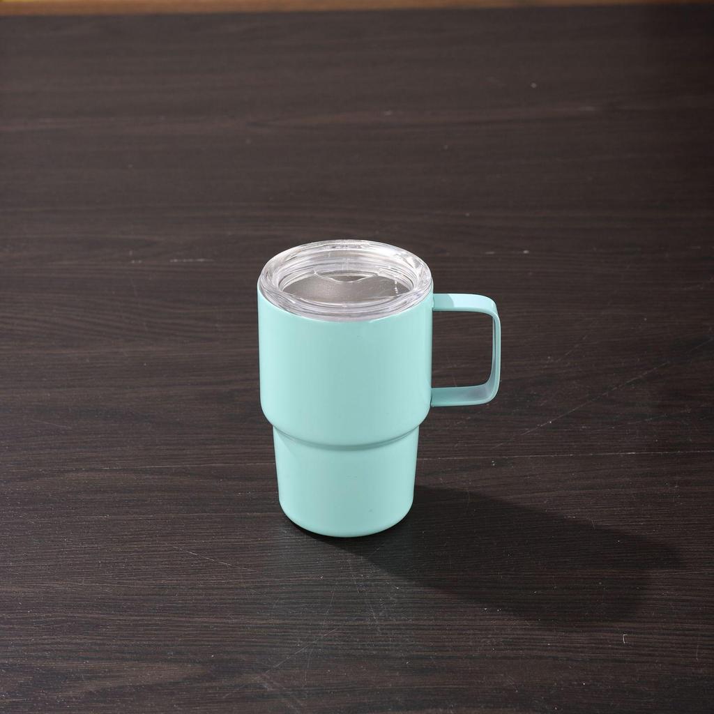 3oz Mini 304 Stainless Steel Insulated Car Cup with Straw - Trapezoidal Design, Portable Ice Buster