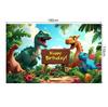 Dinosaur Jungle Birthday Party Backdrop Polyester Kids Birthday Party Decoration Banner Room Photo Booth Background Props