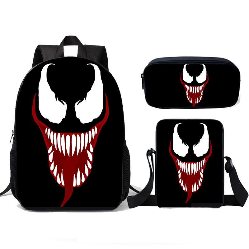 Venom Kids School Backpack Lunch Bag Pencil Case Threepiece Set For Children