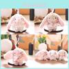 Plush Rabbit Keychain With Floral Lace Long Skirt Design For Backpack Decor And Gift