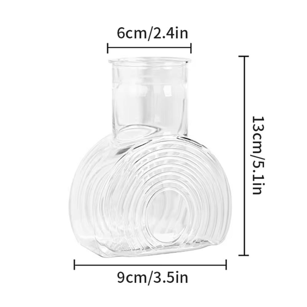 Transparent Hydroponic Plants Vase Imitation Glass Nordic Flowerpot Plastic Flower Bottle  Home
