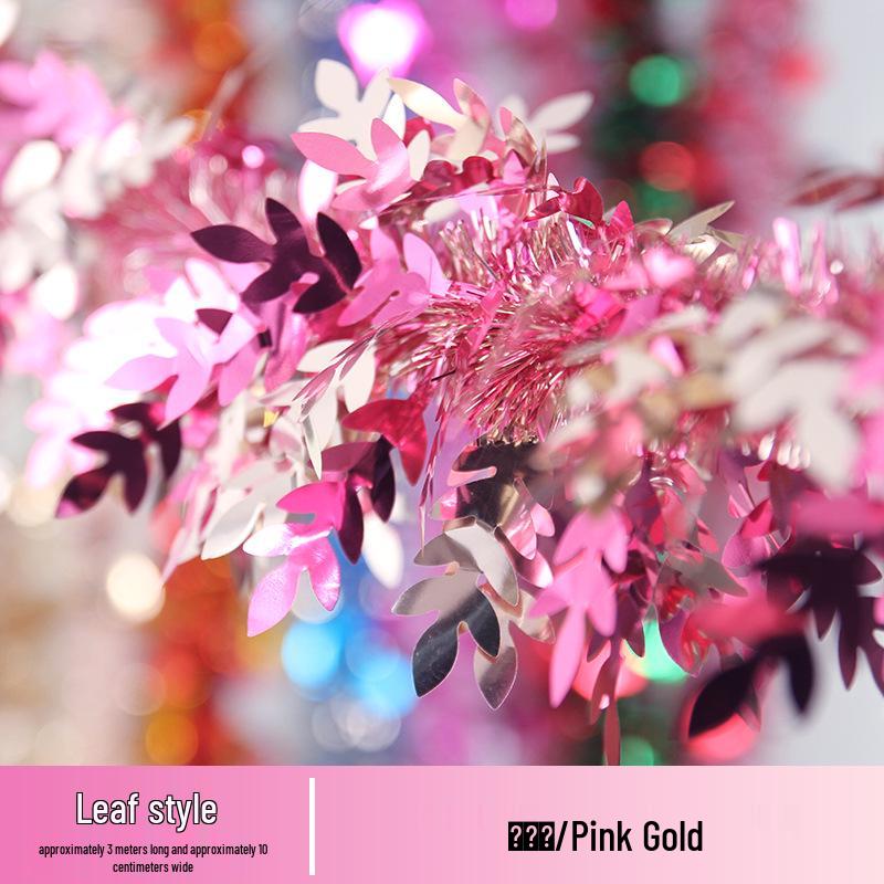 Shiny Ribbon Pull Flower Tinsel for New Year, Wedding, Birthday, and Indoor Festival Decoration