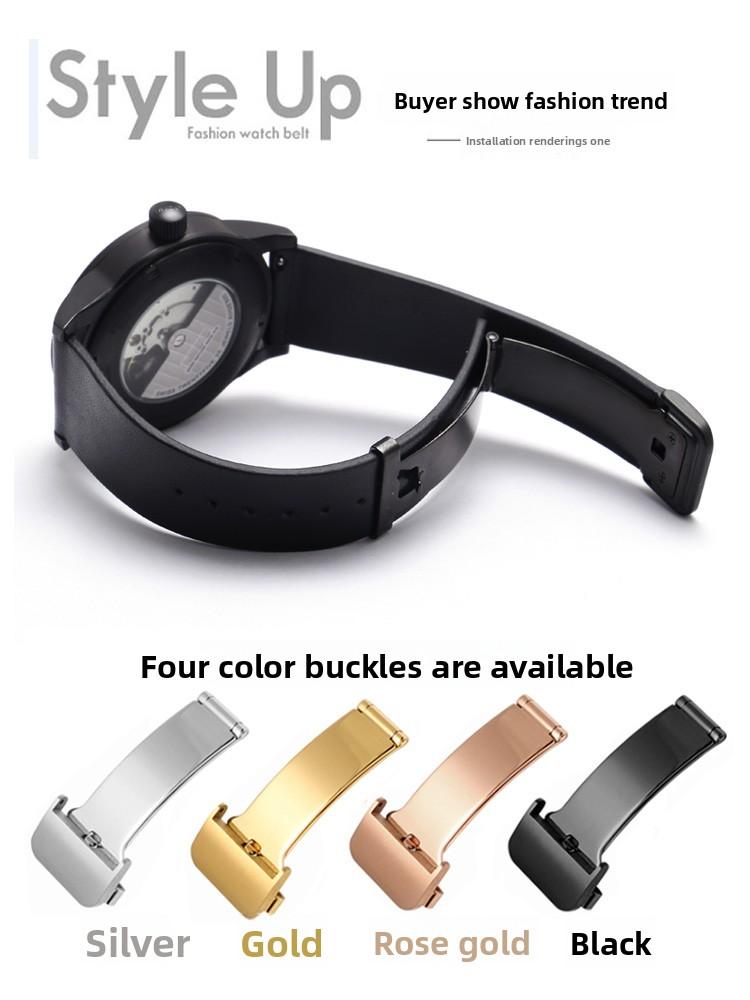 Ultra-thin cowhide watchband 18 20 22mm Quick release Genuine Leather Watch strap for Tissot Casio Longines Rossini Omega Mido