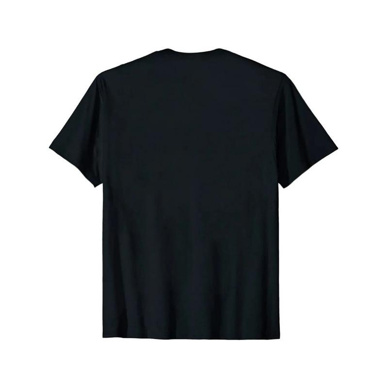 European sizes 1pc Men'S Casual Cotton T-Shirt with Bear and Compass Graphic - Round Neck, Stretch Fabric, Lettering Detail, Suitable for Gym, Running