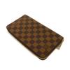 Used 12564 Zippy Organizer N60003 7940 Old Model Logo Brown Zip Around Card Case Coin Purse Damier Ebene Unisex from