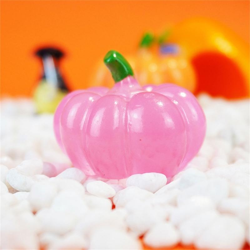 30Pcs Miniature Artificial Pumpkins Statue Mini Resin Pumpkins Figurines Tiny Resin Pumpkin Micros Landscape Decorations
