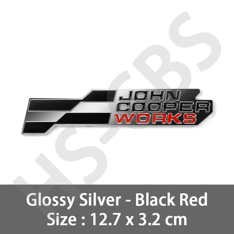 Autocollants Métalliques 3D pour Voiture Emblème John Cooper Works JCW Badge de Coffre Arrière Autocollant Pour J01 U25 F57 R53 R55 R56 R58 Logo de Style de Voiture