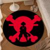 Classic Pirates Skull Crossbones Round Mat, Anti-slip Circle Carpet Chair Rug For livingroom,Bedroom, Doormat Home Decor Gift Christmas Gifts