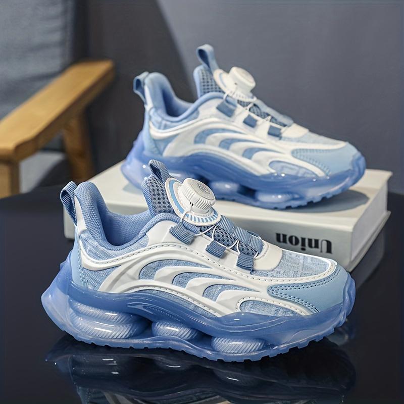 

Модные низкие кроссовки для мальчиков - дышащие, нескользящие и прочные - удобная застежка на поворотных кнопках для ходьбы, бега, весны и осени 38/240MM синий