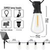 Solar LED Retro ST38 G40 Outdoor Waterproof String Lights for Camping and Courtyard Atmosphere