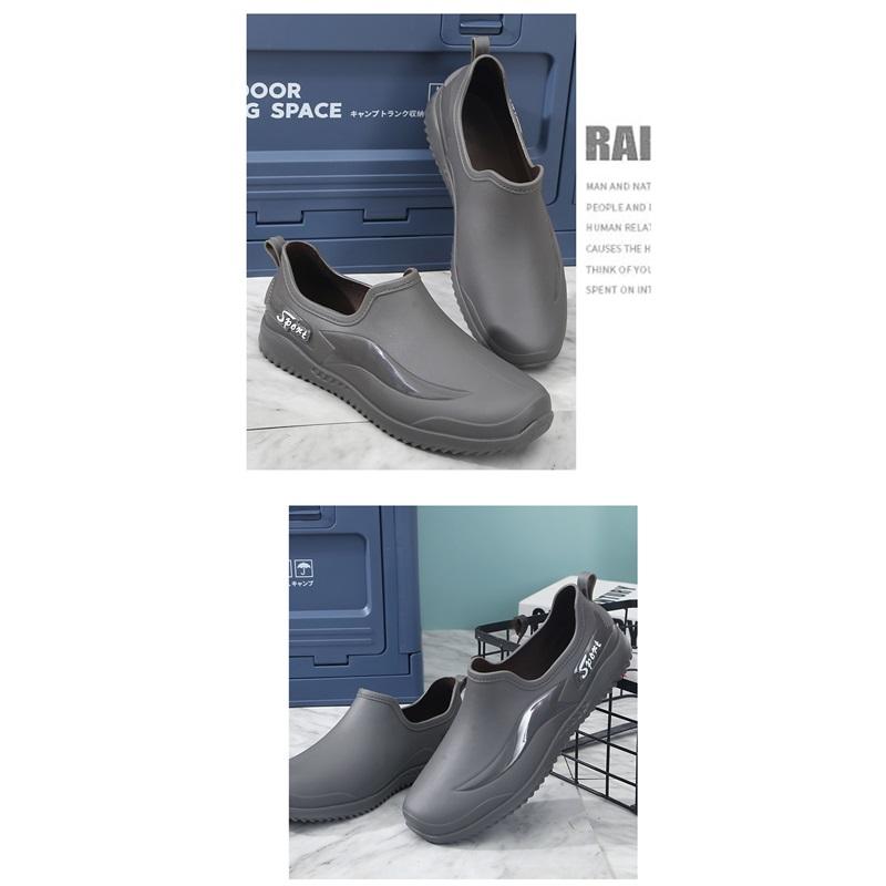 Scarpe antiscivolo e resistenti all'usura a taglio basso da lavoro per la pioggia da uomo