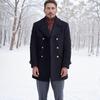 British Navy Style Woolen Coat - Autumn/Winter Mid-Length Men's Long-Sleeve, High-Quality Version