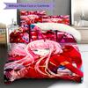 DARLING in the FRANXX Zero Two Pattern Bedding,Quilt Set Quilt Cover Pillowcase Home Birthday Gift (1 * duvet cover + 2 * pillowcase, without core)