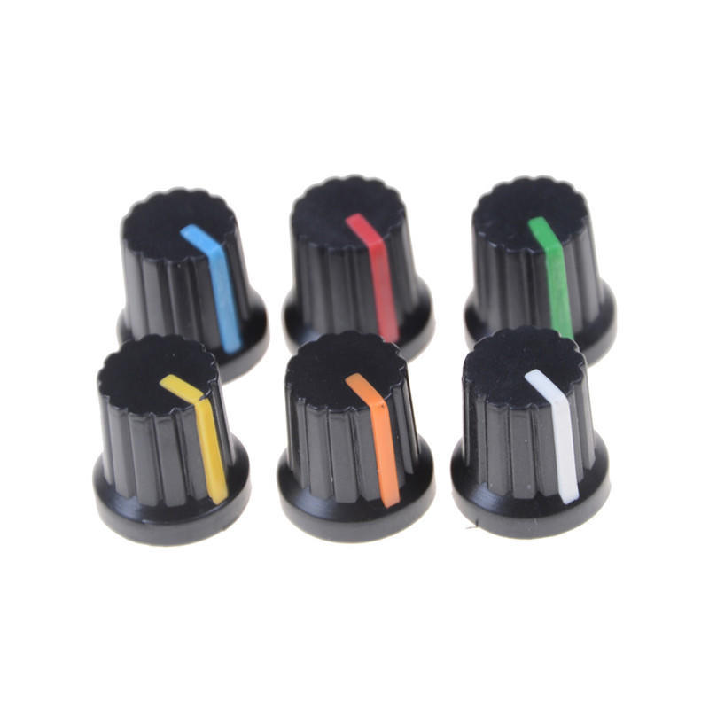 10Pcs Potentiometer Switch Knob Cap Hole Dia 6Mm Volume Control Rotary Knob Cap