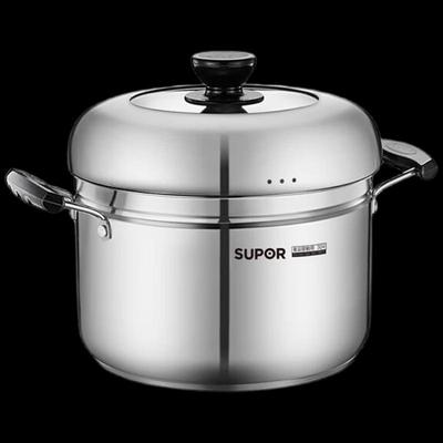 Casserole à vapeur multifonction Supor en acier inoxydable 304 de 22 cm