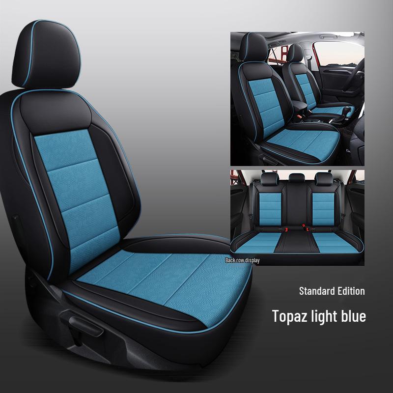 CLY Custom Leather Seat Covers for Volkswagen T-ROC: All-Season Sport Cushion Pads