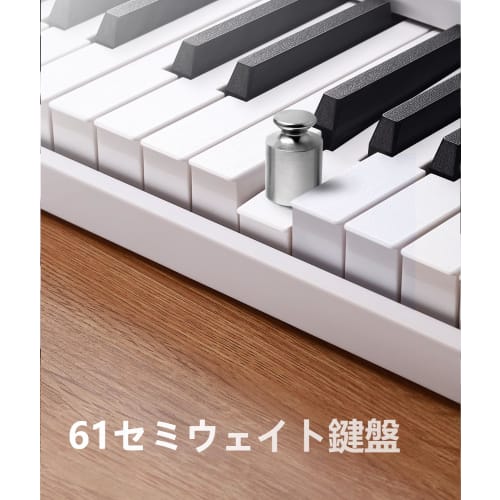 Donner DP-06 Digital Piano Keyboard, 61 Keys, Foldable, Built-in Battery, Long-Lasting Use, MIDI Compatible, Touch Response, Lightweight, Portable, In