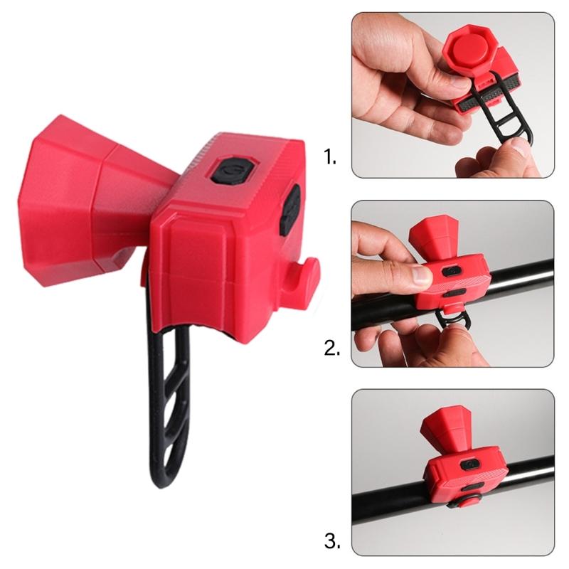 USB Rechargeable Bicycles Horn Bike Bells 5 Sound Modes Easy to Install for Adults and Kids Cycling Safety Part
