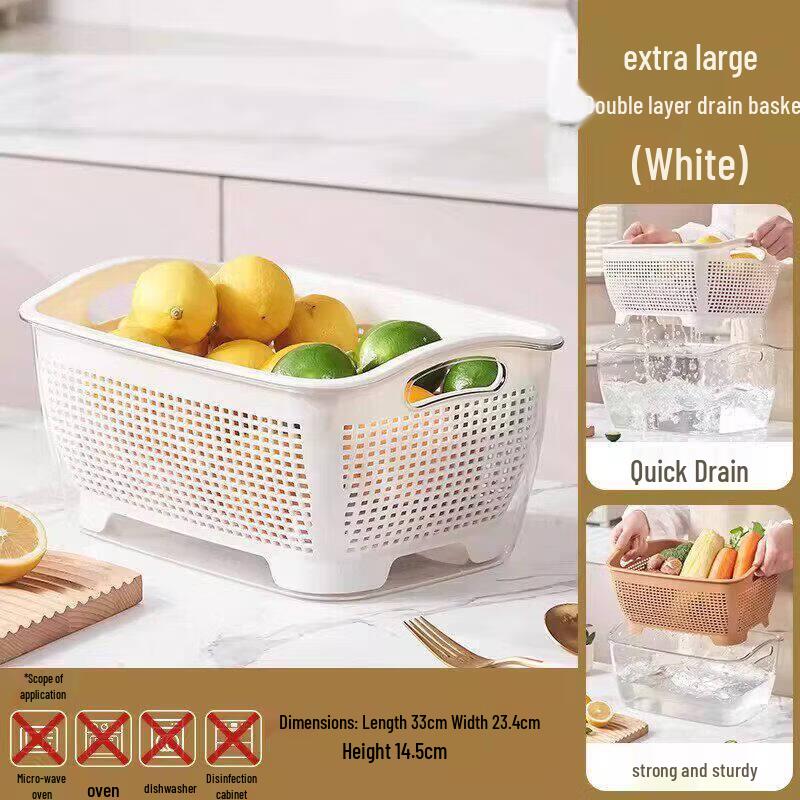 Multi-functional Double-Layer Sink Drain Basket