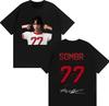 Sombr T-shirt Gotica Giovanile Romantica Estate 2026 Stampa Estiva Cotone Puro Top Casual Manica Corta