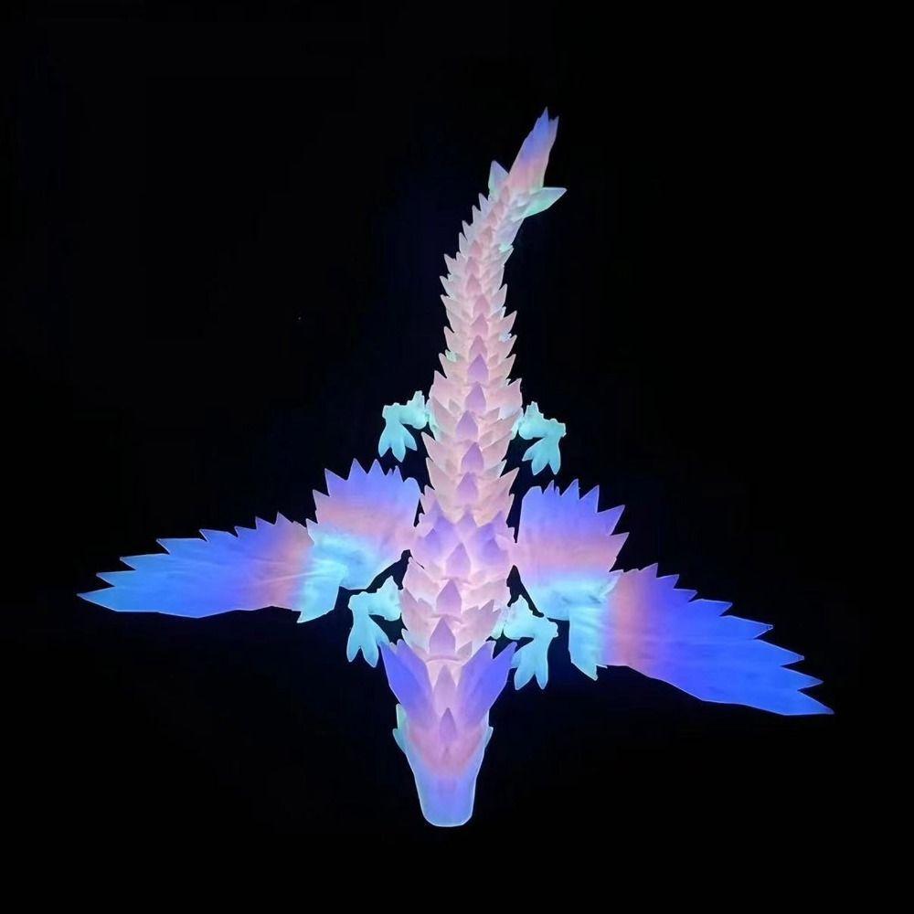 3D Dragon Realistic Dragon Statue Rotatable Articulated For Landscaping Decoration Printed Figures Animals Kid Gifts