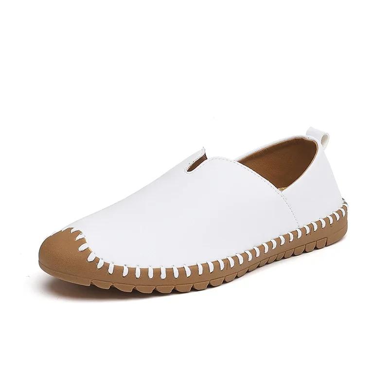 

Fashion Summer Plus Size Men s Leather Shoes Simple Oxford Sole Casual Shoes Comfortable Soft Sole Lightweight Non-Slip Loafers 48