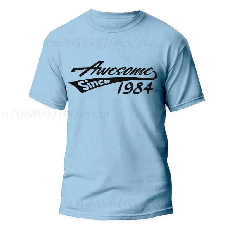 Vintage T Shirt Men Short Sleeve Streetwear O-Neck T-Shirt Tops Clothing 40th Birthday Gift Level 40 Unlocked Gamer Summer Tees