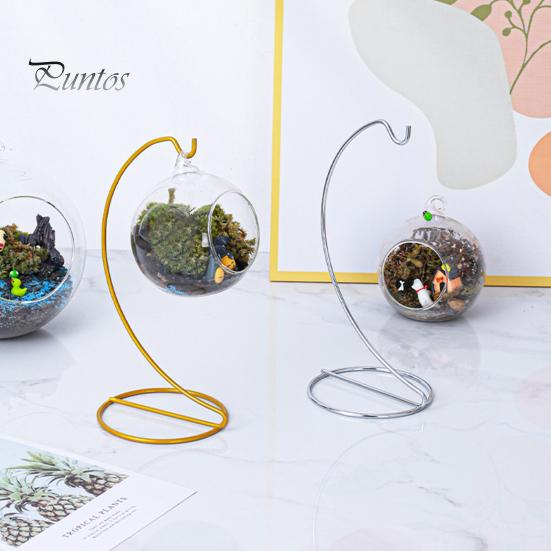 Moderner Minimalistischer Ständer Ornamenthalter für Glaskugeln Spiraldesign mit Stabiler Eisenbasis Gestell Luftpflanzen Terrarium Hexenkugel Hochzeit Zuhause
