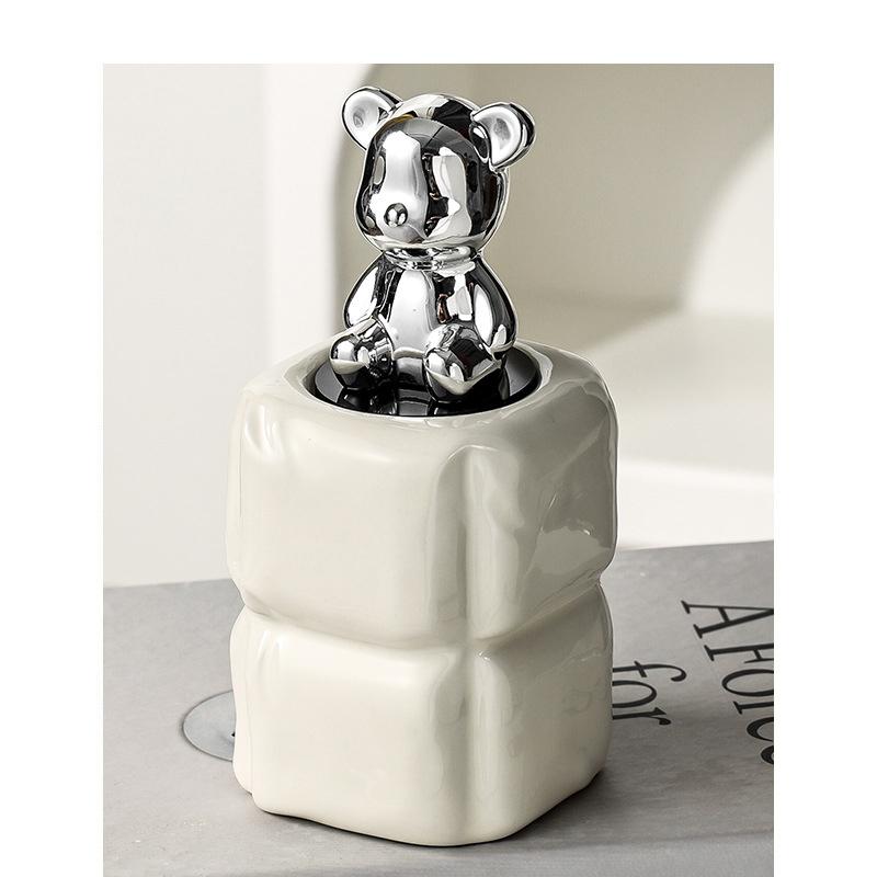 Nordic Dental Floss Box Storage Jar Desktop Home Creative Zahnstocher Tube Cotton Swab Box Storage Box Modern Home Decoration