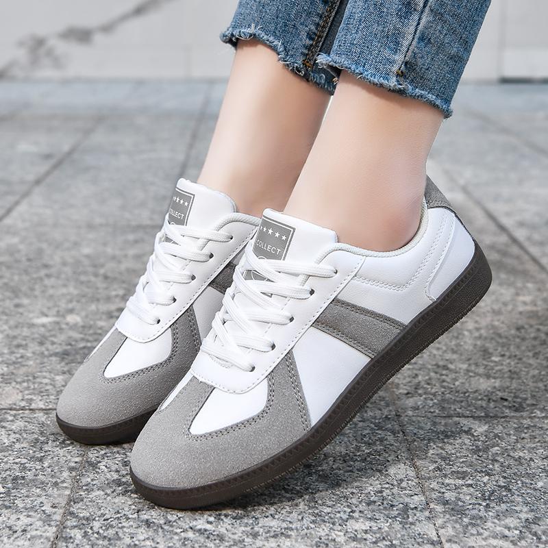 Outdoor Walking Shoes PU Leather Retro Trainers Men Women Elastic Flats Light Running Jogging Sports Shoes Traveling Shoes