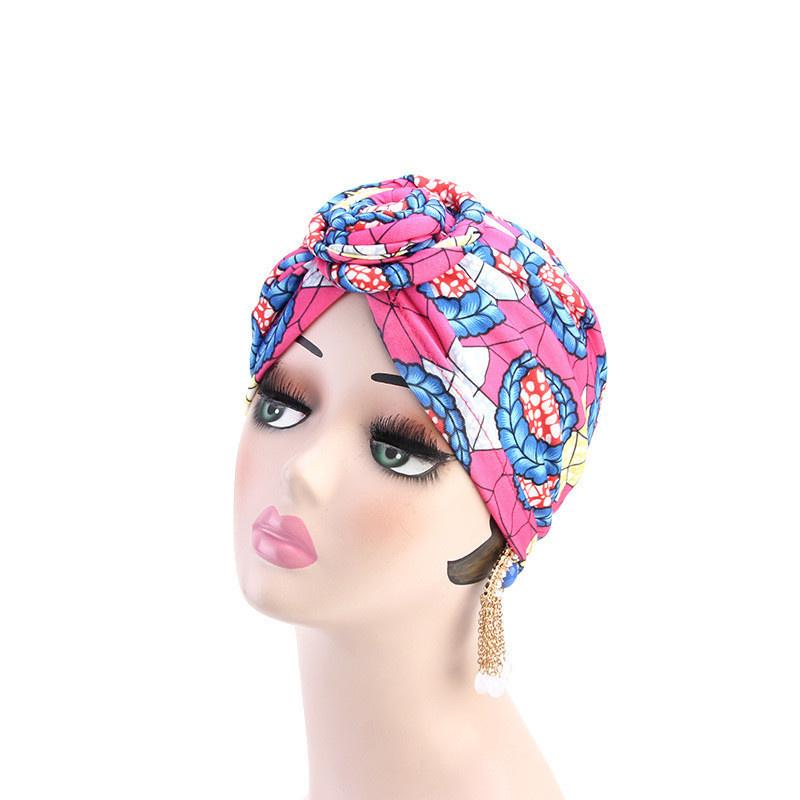 African Print Turban Hat for Women Scrunchies Knot Headwrap Stretch Bandanas Party Headwear Ladies Headscarf Hair Accessories