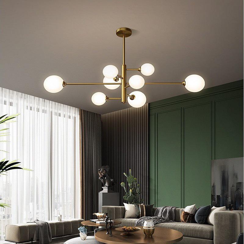 Nordic Luxury Golden Bubble Chandelier for Bedroom and Dining Room