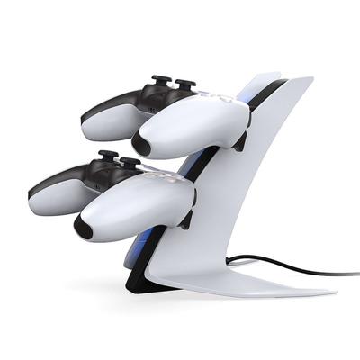 Double Controller Charger Holder Stand Aircraft Shape Charging Dock Station with LED Indicator Type C Output for P5