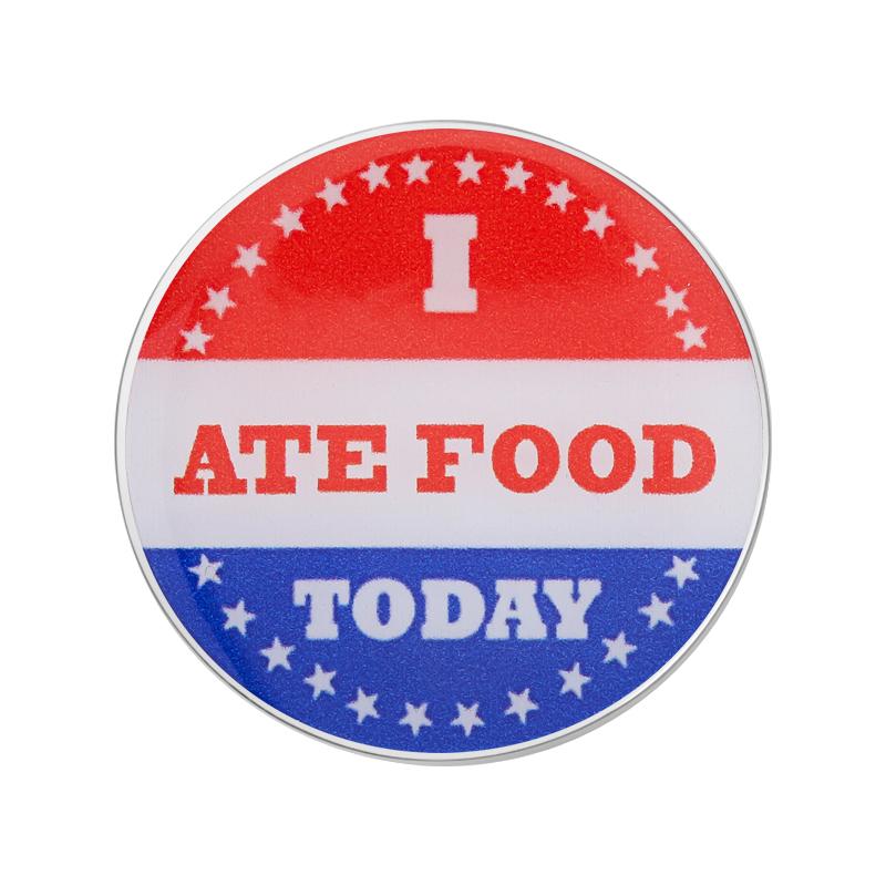 

I Ate Food Today UV Printing Pins I Pooped Today Brooches Lapel Badges Clothes Funny Quotes Jewelry Gift for Kids Friends