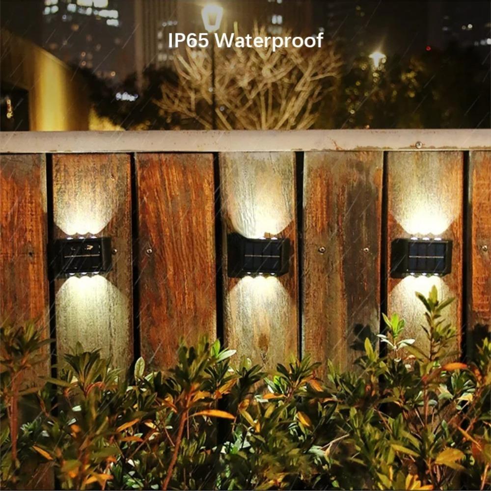 Solar LED Light, Outdoor Waterproof Wall Lamp, Dusk to Dawn Fence Lighting for Summer Garden Yard Porch Walkway Camping Home
