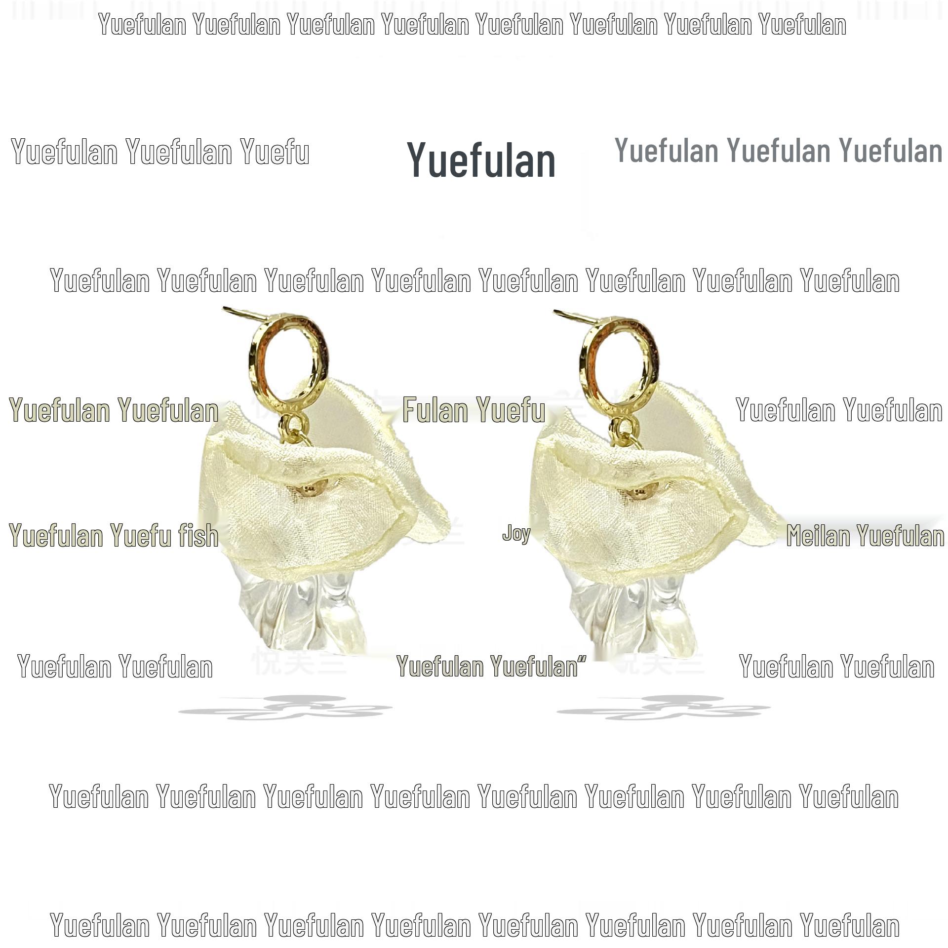 

925 Silver Needle Autumn Korean 2025 Lightweight Soft Yarn Flower Acrylic Vintage Mori Style Earrings ER5