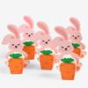 Fashion Cute Easter Candy Box Paper Box Rabbit Hug Carrot Design Food Packaging Case Festivel 10 Pieces Cookie Box Celebration