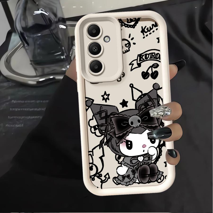 Case for Samsung Galaxy A56 A55 A25 A26 A21s A35 A52 A54 A73 A32 A22 A36 A24 Phone Cover Sanrio Cool Kuromi