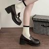 Fashion Platform Women's Loafers Shoes Ladies Pumps Leather Casual Round Toe Chic and Elegant Stylish Wholesale Spring Comfortable Shoe